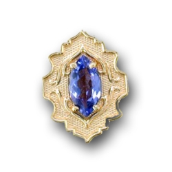 N625 14K MARQUISE TANZANITE SLIDE 